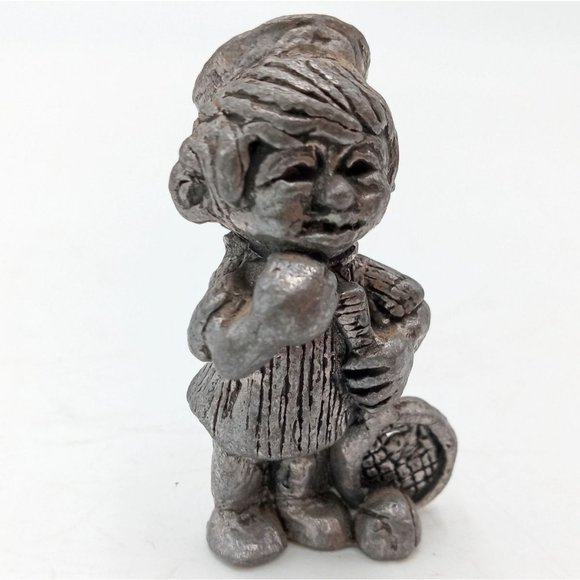 Miniature Tennis Player Pewter Collectible Vintage Racket Ball Mini Sports - Picture 5 of 8